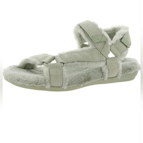 Vionic Viva Womens Faux Fur Strap Sandals Size 6 - Picture 1 of 9